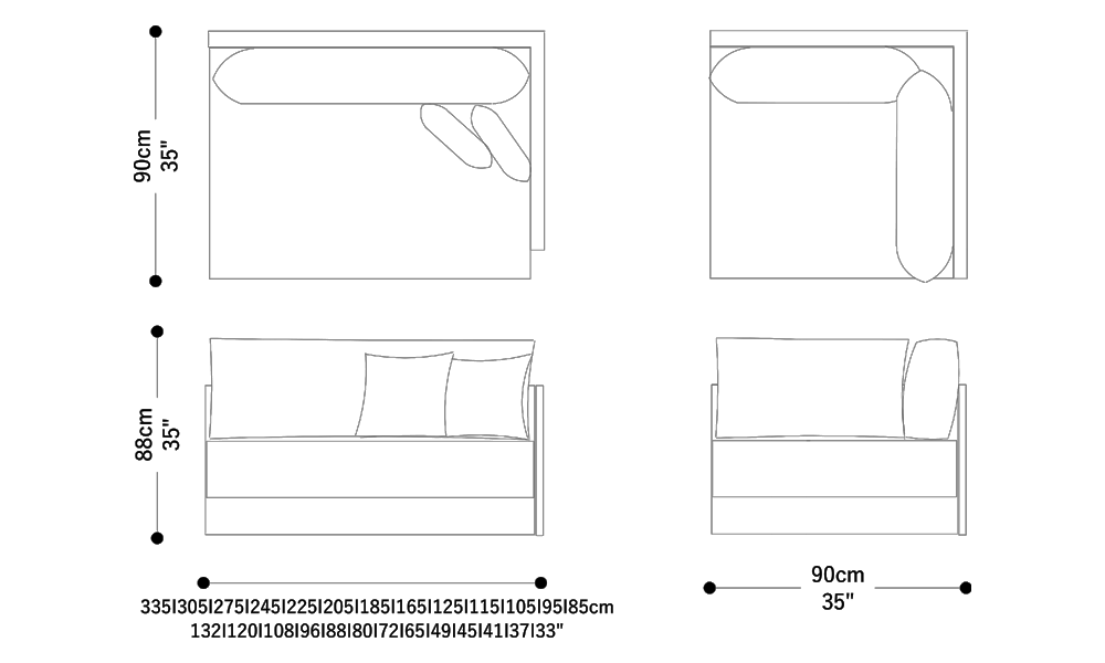 Image of the complete dimensions of the product